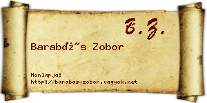 Barabás Zobor névjegykártya